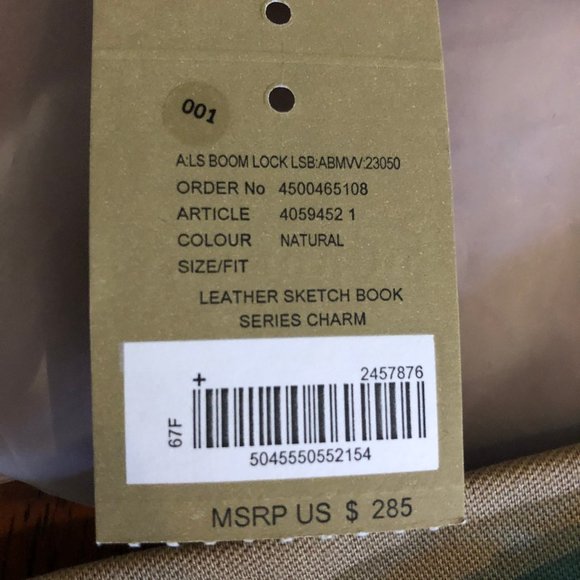 BURBERRY Leather Boom Lock Bag Charm Key Ring - Picture 2 of 6